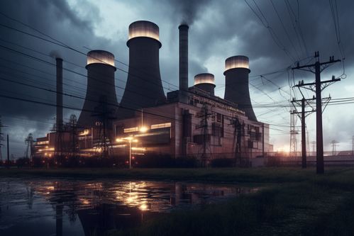 自然核能发电工厂场景新能源摄影图 摄影